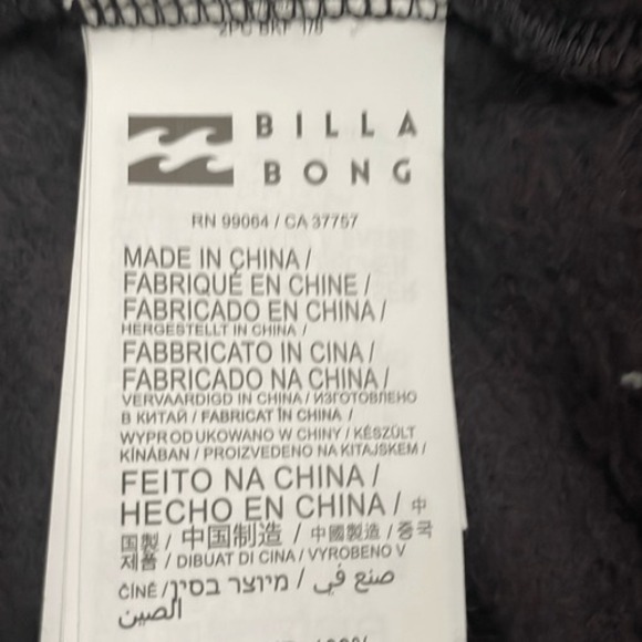 Billabong Switchback Mock Neck Fleece Pullover Sweatshirt Jacket Black Brown Tri - Picture 10 of 16